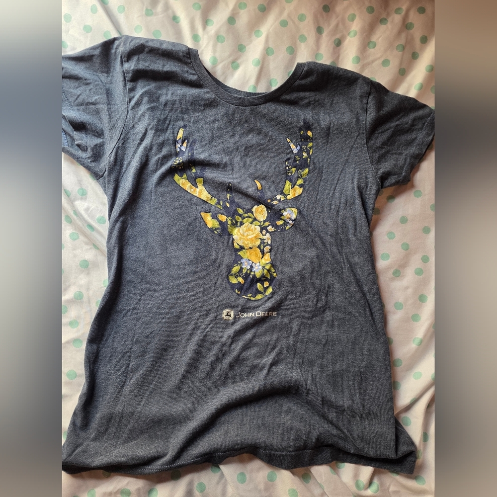 John Deere Gray Graphic T Shirt